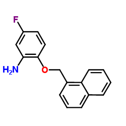 5-Fluoro-2-(1-naphthylmethoxy)aniline结构式