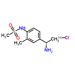 N-{4-[(1S)-1-Aminoethyl]-2-methylphenyl}methanesulfonamide hydrochloride (1:1)结构式