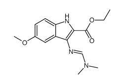 5-methoxy-3-(dimethylamino-methyleneamino)-1H-indole-2-carboxylic acid ethyl ester Structure