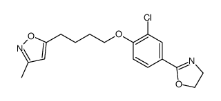 5-[4-[2-chloro-4-(4,5-dihydro-1,3-oxazol-2-yl)phenoxy]butyl]-3-methyl-1,2-oxazole Structure