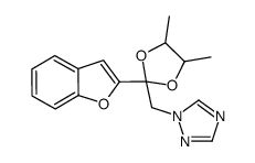 1-[[2-(1-benzofuran-2-yl)-4,5-dimethyl-1,3-dioxolan-2-yl]methyl]-1,2,4-triazole结构式