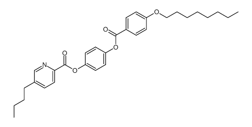 5-Butyl-pyridine-2-carboxylic acid 4-(4-octyloxy-benzoyloxy)-phenyl ester Structure