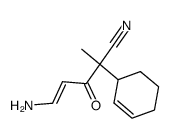 5-amino-2-cyclohex-2-enyl-2-methyl-3-oxo-pent-4-enenitrile结构式