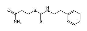 3-phenethylthiocarbamoylsulfanyl-propionic acid amide Structure