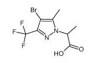 2-(4-BROMO-5-METHYL-3-TRIFLUOROMETHYL-PYRAZOL-1-YL)-PROPIONIC ACID结构式