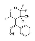 1,2-dichloro-3-(difluoromethyl)-1,1-difluoro-4-hydroxyimino-4-phenylbutan-2-ol结构式