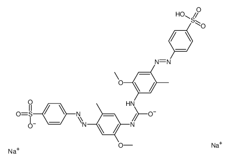 4,4'-[Carbonylbis[imino(5-methoxy-2-methyl-4,1-phenylene)azo]]bis(benzenesulfonic acid)disodium salt结构式