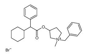 (1-benzyl-1-methylpyrrolidin-1-ium-3-yl) 2-cyclohexyl-2-phenylacetate,bromide Structure