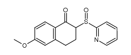 6-methoxy-2-(pyridin-2-ylsulfinyl)-3,4-dihydronaphthalen-1(2H)-one结构式