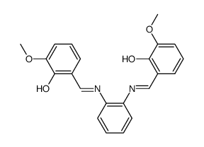 6,6'-((1E,1'E)-(1,2-phenylenebis(azanylylidene))bis(methanylylidene))bis(2-methoxyphenol)结构式