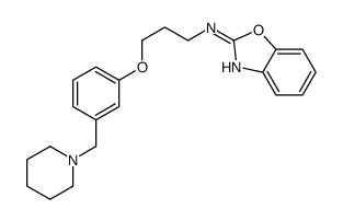 N-[3-[3-(piperidin-1-ylmethyl)phenoxy]propyl]-1,3-benzoxazol-2-amine结构式