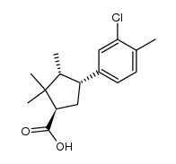 (1R,3R,4R)-4-(3-chloro-4-methylphenyl)-2,2,3-trimethylcyclopentanecarboxylic acid结构式