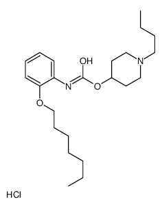 (1-butyl-3,4,5,6-tetrahydro-2H-pyridin-4-yl) N-(2-heptoxyphenyl)carbam ate chloride Structure