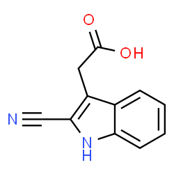 2-(2-Cyano-1H-indol-3-yl)acetic acid Structure