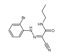 N-propyl-2-cyano-2-[(2-bromophenyl)hydrazono]acetamide Structure