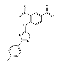 5-(2,4-dinitrophenylseleno)-3-(4-tolyl)-1,2,4-thiadiazole结构式