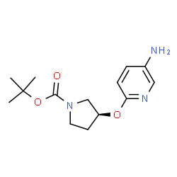 (S)-tert-Butyl 3-(5-aminopyridin-2-yloxy)pyrrolidine-1-carboxylate结构式