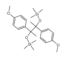 2,3-bis(trimethylsiloxy)-2,3-bis(4'-methoxyphenyl)butane结构式
