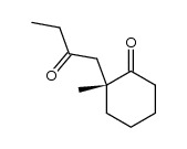 (R)-2-methyl-2-(2-oxobutyl)cyclohexanone结构式