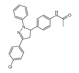 5-(4-acetamidophenyl)-3-(p-chlorophenyl)-1-phenyl-2-pyrazoline结构式
