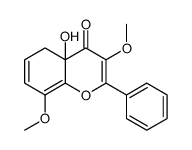 4a-hydroxy-3,8-dimethoxy-2-phenyl-5H-chromen-4-one结构式