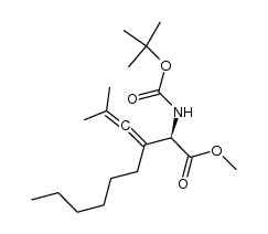 methyl (2R)-2-[(tert-butyloxycarbonyl)amino]-3-hexyl-5-methyl-3,4-hexadienoate Structure