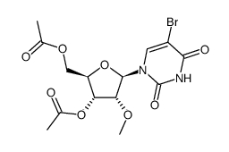 3',5'-Di-O-acetyl-5-bromo-2'-O-Methyluridine Structure