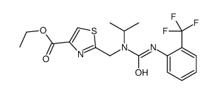 Ethyl 2-[(isopropyl{[2-(trifluoromethyl)phenyl]carbamoyl}amino)me thyl]-1,3-thiazole-4-carboxylate Structure