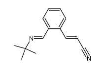 2-(N-t-butyliminomethyl)-trans-cinnamonitrile结构式