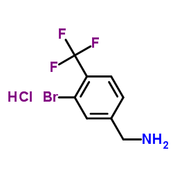 (3-Bromo-4-(trifluoromethyl)phenyl)methanamine hydrochloride Structure