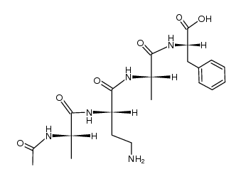 N2-(N-Ac-L-Ala)-L-2,4-diaminobutanoyl-L-Ala-L-Phe Structure