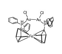 Bis(chlorogold(I)) [1,1′-bis(diphenylphosphino)ferrocene],95 structure