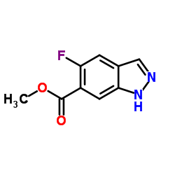 5-氟-1H-吲唑-6-羧酸甲酯结构式