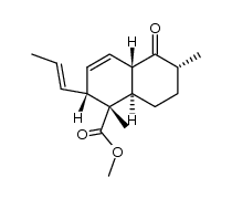 (1S,2R,4aS,6R,8aR)-methyl 1,6-dimethyl-5-oxo-2-((E)-prop-1-en-1-yl)-1,2,4a,5,6,7,8,8a-octahydronaphthalene-1-carboxylate结构式