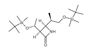 (3R,4R)-3-((R)-1-((tert-butyldimethylsilyl)oxy)ethyl)-4-((R)-1-((tert-butyldimethylsilyl)oxy)propan-2-yl)azetidin-2-one结构式