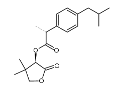 (R)-4,4-dimethyl-2-oxotetrahydrofuran-3-yl 2-(4-isobutylphenyl)propanoate结构式