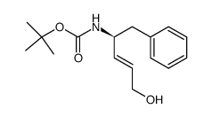 (4S)-4-(N-tert-butoxycarbonyl)amino-5-phenyl-2-penten-1-ol结构式