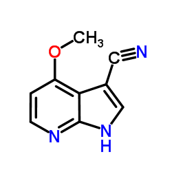 4-Methoxy-1H-pyrrolo[2,3-b]pyridine-3-carbonitrile结构式