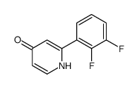 2-(2,3-difluorophenyl)-1H-pyridin-4-one结构式