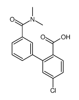 4-chloro-2-[3-(dimethylcarbamoyl)phenyl]benzoic acid结构式