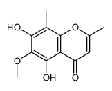 5,7-dihydroxy-6-methoxy-2,8-dimethylchromen-4-one结构式