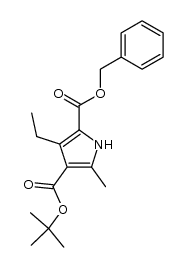 benzyl 3-ethyl-4-t-butoxycarbonyl-5-methyl-pyrrole-2-carboxylate结构式