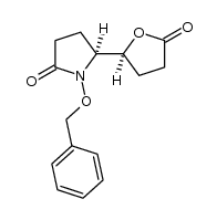 (S)-1-(benzyloxy)-5-((S)-5-oxotetrahydrofuran-2-yl)pyrrolidin-2-one Structure