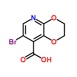 7-Bromo-2,3-dihydro[1,4]dioxino[2,3-b]pyridine-8-carboxylic acid Structure