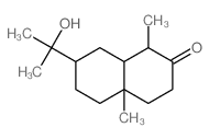 2(1H)-Naphthalenone,octahydro-7-(1-hydroxy-1-methylethyl)-1,4a-dimethyl-, (1S,4aS,7R,8aS)-结构式