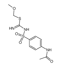 N-(N-acetyl-sulfanilyl)-S-methoxymethyl-isothiourea结构式