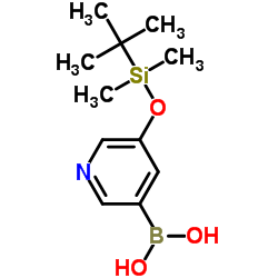 5-([tert-Butyl(dimethyl)silyl]oxy)pyridine-3-boronic acid structure