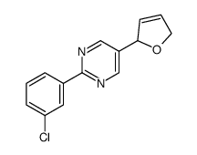 2-(3-chlorophenyl)-5-(2,5-dihydrofuran-2-yl)pyrimidine结构式