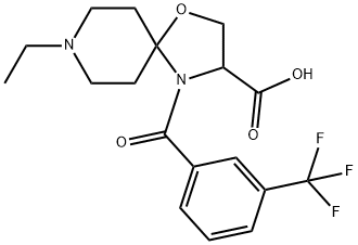 8-乙基-4-[3-(三氟甲基)苯甲酰基]-1-氧杂-4,8-二氮杂螺[4.5]癸烷-3-羧酸图片