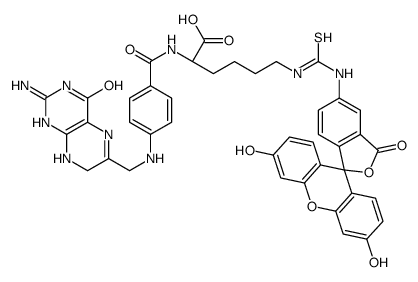 N(alpha)-pteroyl-N(epsilon)-(4'-fluoresceinthiocarbamoyl)lysine structure